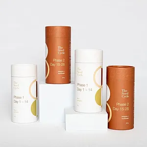 Customized Tea Paper Tube Packaging Food Grade Cardboard Cylinder Container For Tea Round Box Packaging