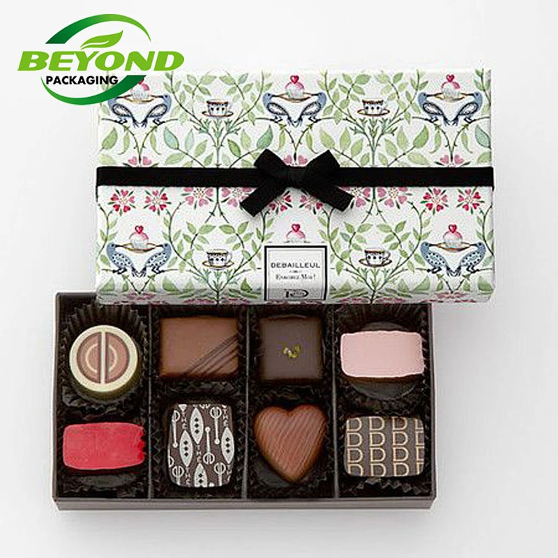 Custom Craft Paper Dragee Chocolate Cady Packaging Box High Quality Lid And Base Gift Box for Luxury Wedding Favors