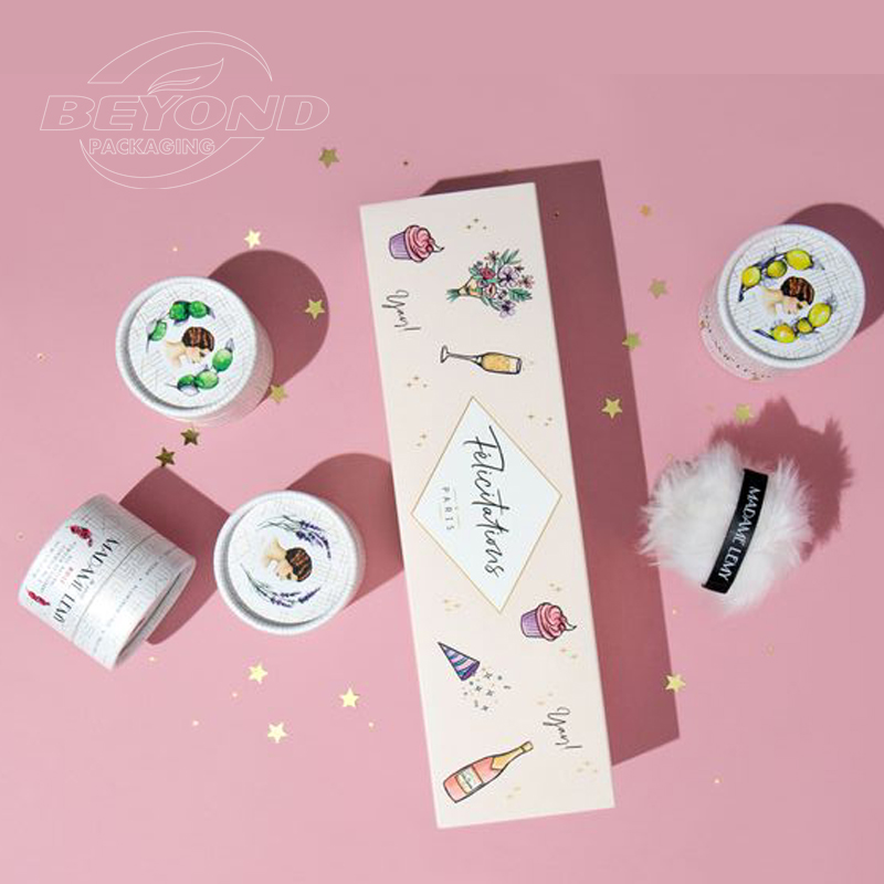 Wholesale Luxury Kraft Cylinder Paperboard Childproof Tube Packaging Paper Cosmetic Canister Cylinder Packaging Box