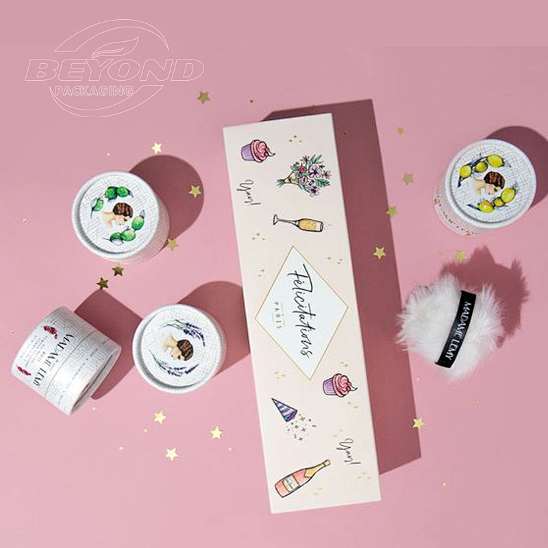 Wholesale Luxury Kraft Cylinder Paperboard Childproof Tube Packaging Paper Cosmetic Canister Cylinder Packaging Box