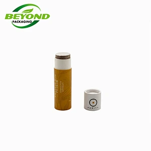 Customized Eco Friendly Paperboard Container Deodorant Lip Balm Skincare Type Push Up Paper Tube Packaging