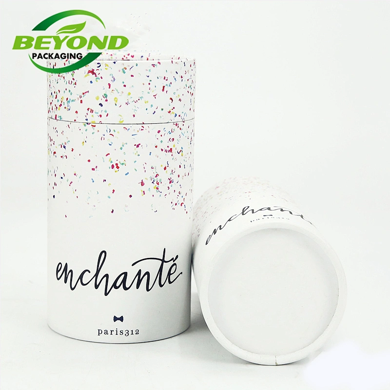 Eco friendly white high quality kraft cardboard cylinder round for LED light bulb custom logo paper tube packaging