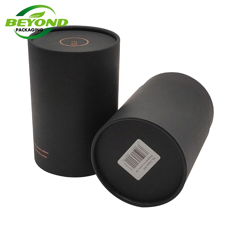 Customized Printing Logo Round Kraft Tube Paper Cylinder Packaging Box Tube Cylinder Wine Bottle Paper Tube