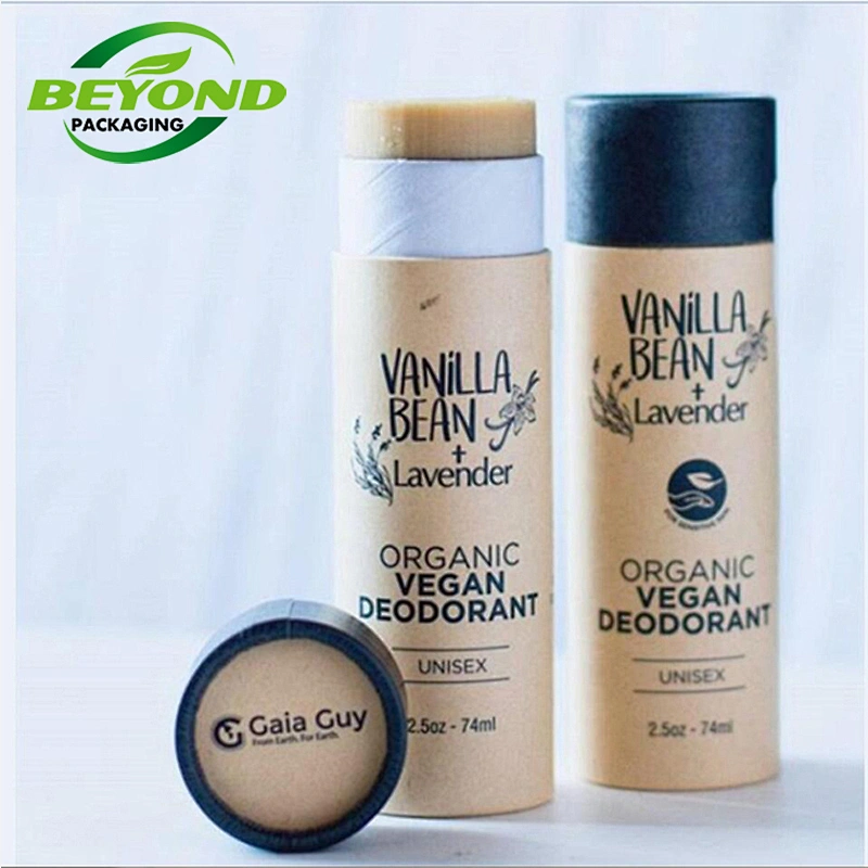 Customized Eco Friendly Cardboard Round Kraft Paper Tube Package With Push Up Tubes Design For Lip Balm Packaging