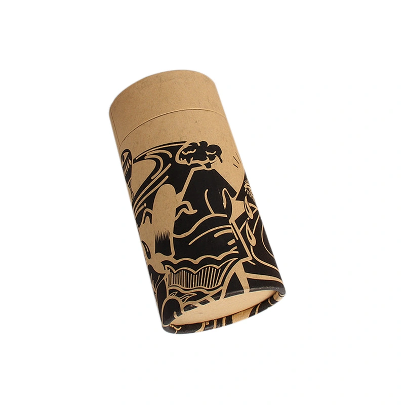 Biodegradable Round Type Cylinder Paper Packaging Tube Box With Custom Printed