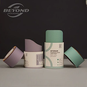 wholesale custom printing luxury cylinder cardboard gift perfume packaging round white gift paper box