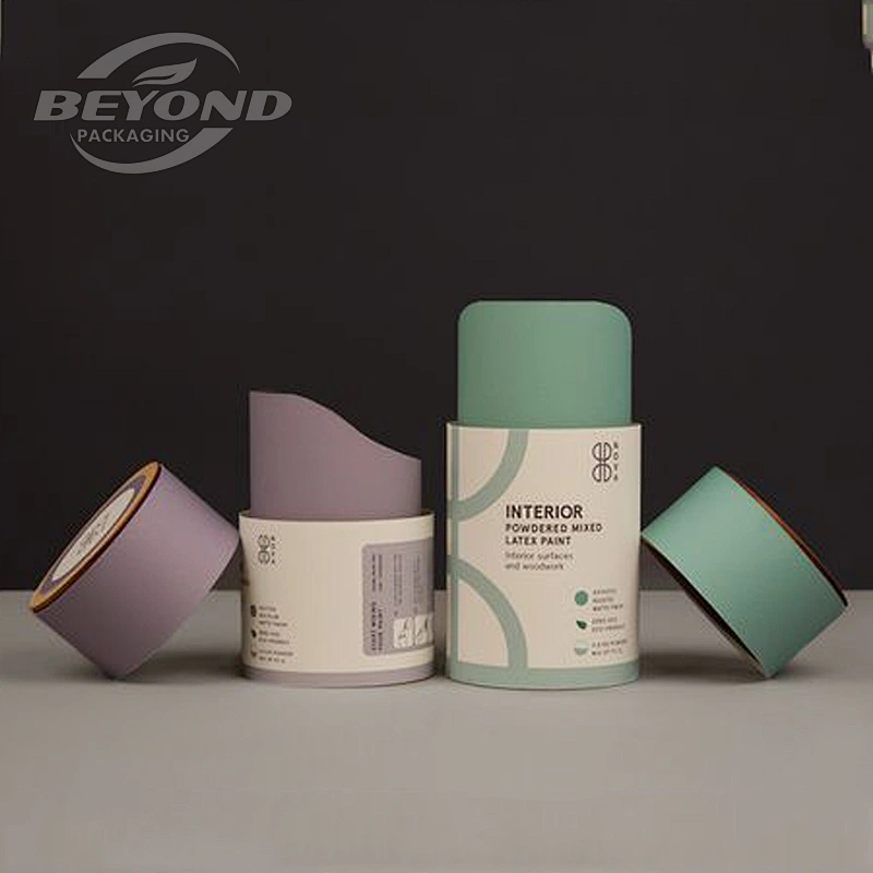 wholesale custom printing luxury cylinder cardboard gift perfume packaging round white gift paper box