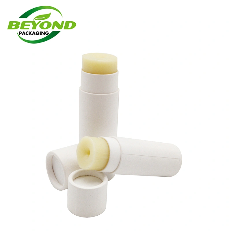 Customized 100% Biodegradable Push Up Cardboard Packaging Lip Balm/Deodorant Paper Tube Packaging Box