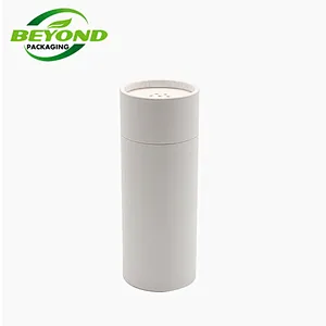 Custom Printing Food Grade Salt Powder Packaging Rolled Edge Paper Tube With Cardboard Shaker