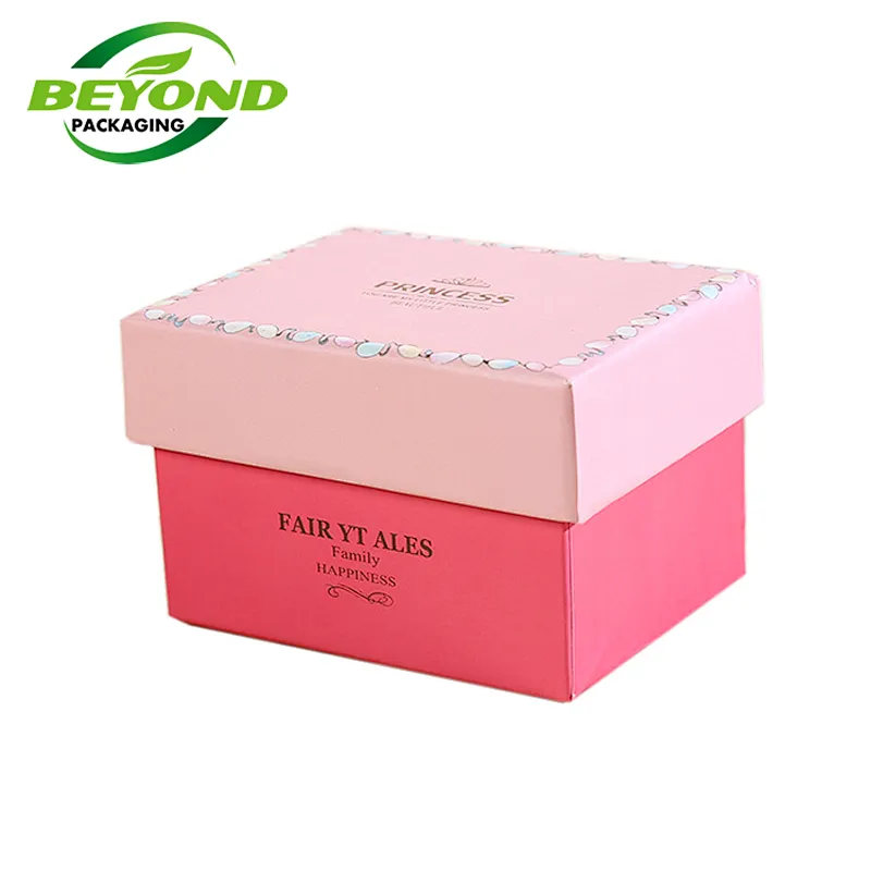 Luxury Kraft Square Cardboard Shoe Boxes With Custom Logo Cheap Pink Shipping Boxes