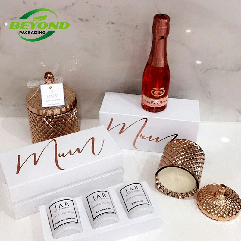 Luxury Gift Packaging Boxes Jars Lid And Base Candles Private Labels Custom Empty Jar Candle Box
