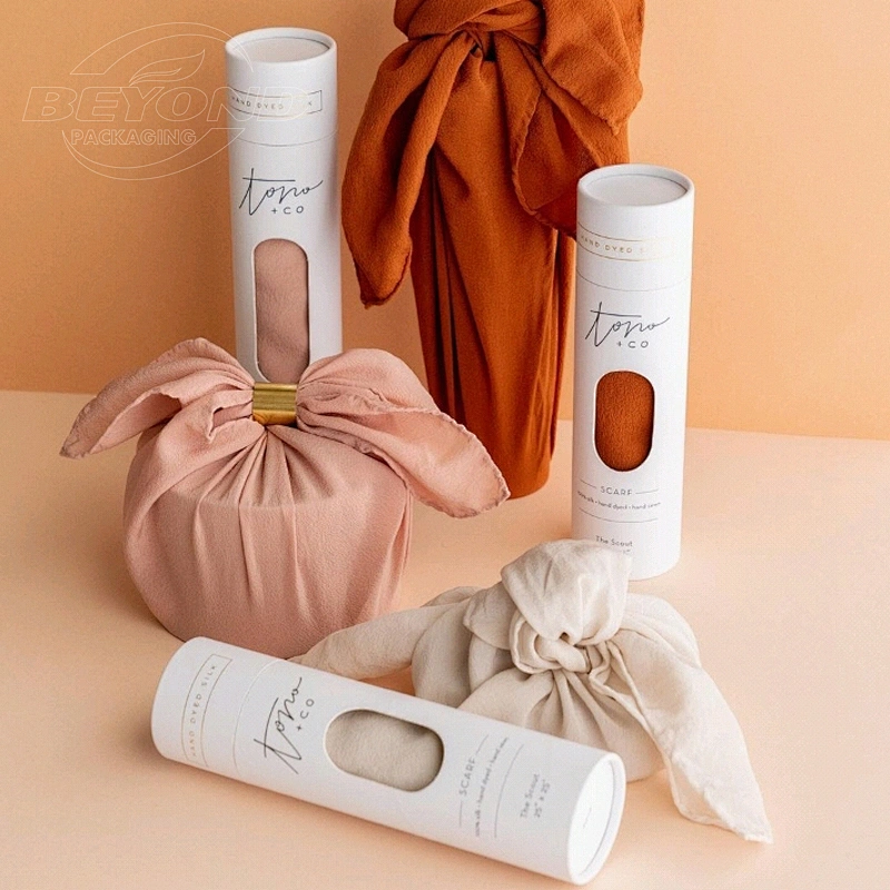 Customized Design Recycled Round Cylinder Kraft Cosmetics Round Art Paper Carton Tube For Pen Paper Tube Packaging