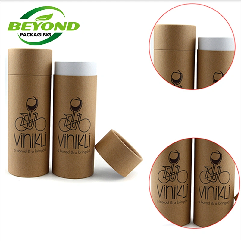 Round kraft paper tube packaging wholesale for tea biodegradable cardboard paper tube