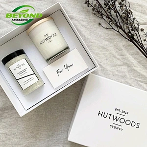Luxury Gift Packaging Boxes Jars Lid And Base Candles Private Labels Custom Empty Jar Candle Box