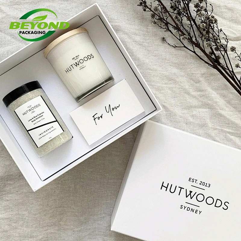 Luxury Gift Packaging Boxes Jars Lid And Base Candles Private Labels Custom Empty Jar Candle Box