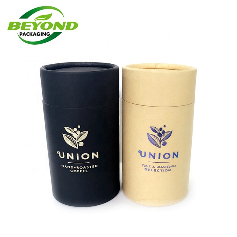 CMYK custom printing luxury silver hot stamping black cosmetic paper cylinder pink makeup brushes logo tube packaging