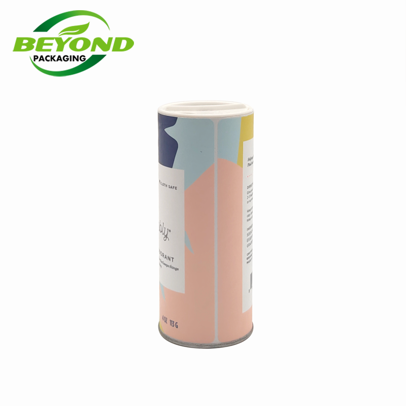 Eco cardboard food grade paper tube with salt paper tube packaging Kraft paper tube spice powder packaging with plastic shaker