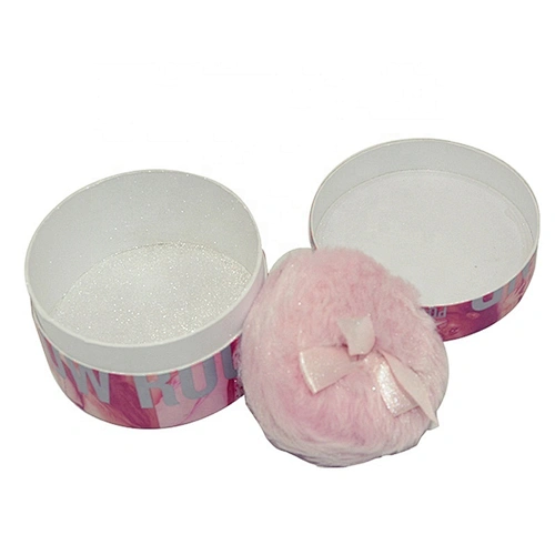 factory price logo print circle puff unique paper custom cardboard shaker containers box packaging for cosmetic loose powder