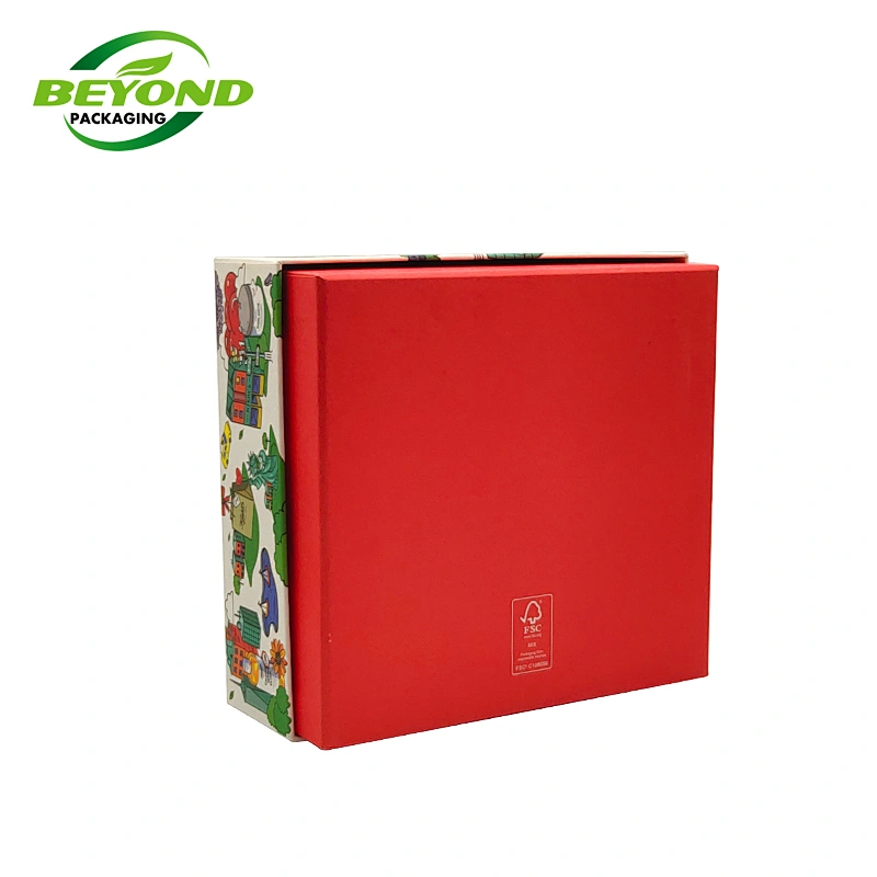 2022 Hot Sale Luxury Beauty Cardboard Christmas Eve Gift Packaging Box Custom Design Lid and Base Style With Logo
