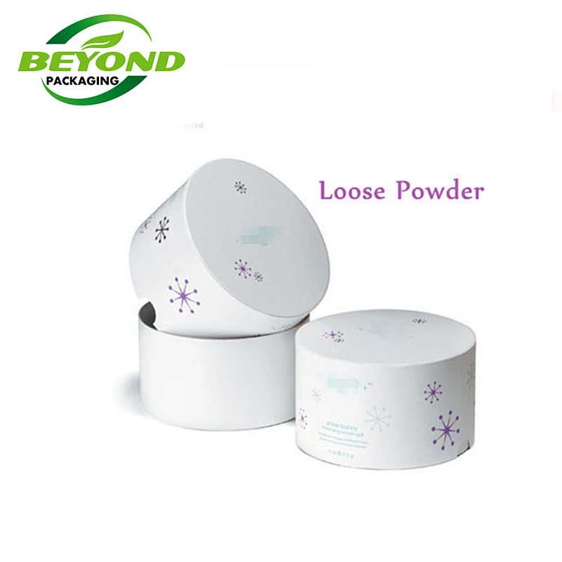 Custom round paper tube shaker  cosmetic powder paper tubes sifter for christmas cosmetic box