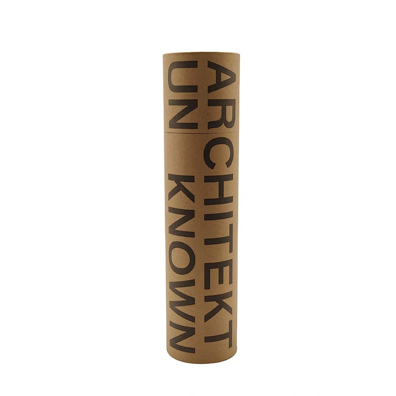 manufacturer wholesale brown kraft paper tube eco friendly sustainable paper cylinder packaging 35cm long poster mailing bag