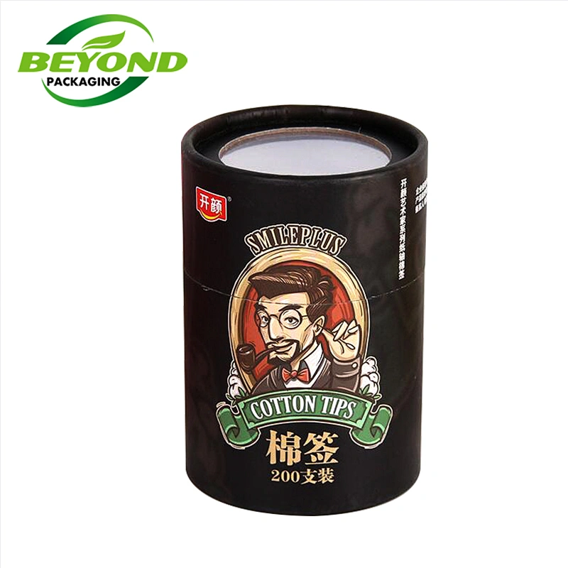 High Quality Beautiful Design Kraft Cardboard Cylinder Core Tube Round Hat Box With Clear Window/Lid For Clothes Packaging