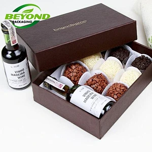 Custom Craft Paper Dragee Chocolate Cady Packaging Box High Quality Lid And Base Gift Box for Luxury Wedding Favors