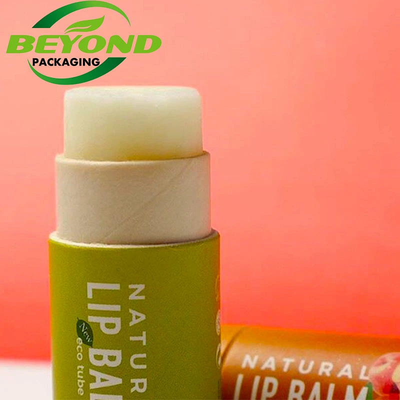 Biodegradable Customized Size Sealing Lip Balm Paper Tube Box Deodorant Round Paper Packaging Tube For Cosmetics