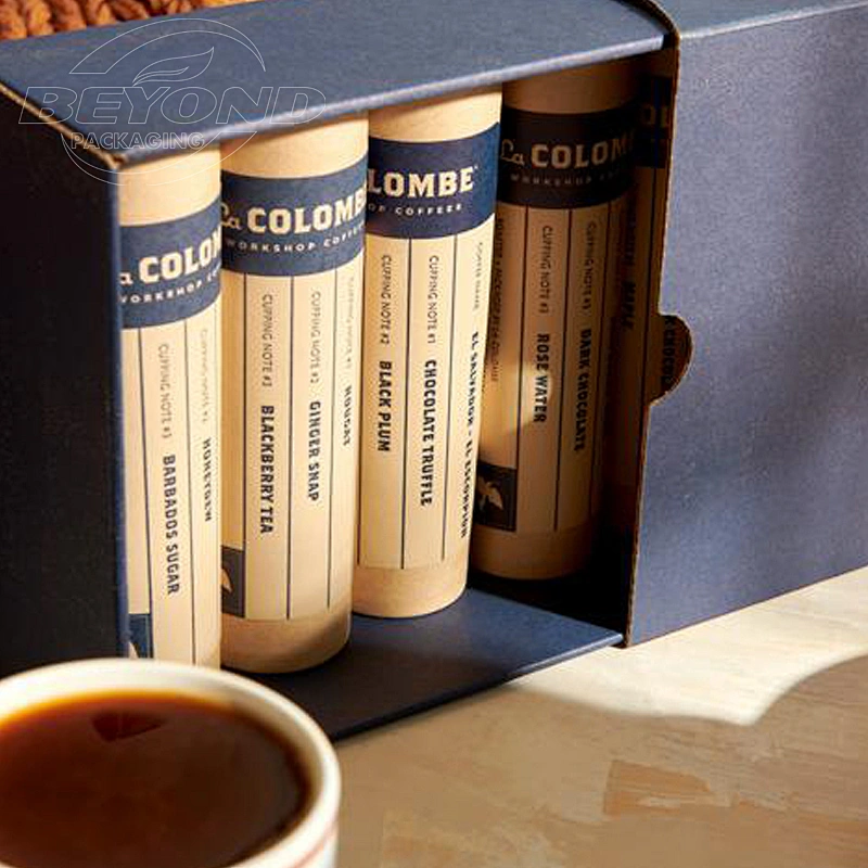 Custom Design Food Grade Foil Chocolate Container Packaging Recyclable Luxury Gift Boxes Round Kraft Paper Tube Cylinder