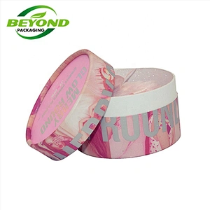 factory price logo print circle puff unique paper custom cardboard shaker containers box packaging for cosmetic loose powder