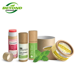 wholesale custom design eco packaging oil proof jar white cardboard 2mm kraft paper tube cosmetic for 100ml body cream butter