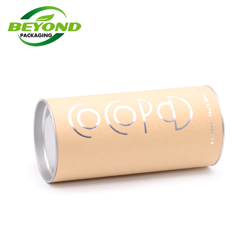 Biodegradable Round Paper Box For Packaging Cylinder Paper Tube Cardboard Custom Foil Stamping For Item Packaging