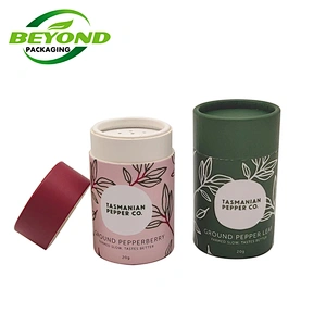 Cylinder Shape Boxes Cardboard Tube Seasoning Canister Spice Salt Powder Packaging Storage Box With Paper Shaker Sifter