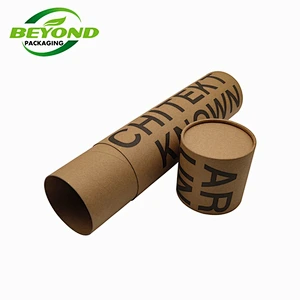 Wholesale Environmental Degradable Custom Logo Kraft Cardboard Paper Round Tube for Clothing Scarf packaging