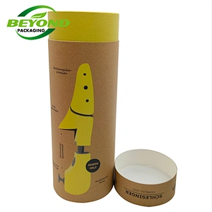 Custom ryco carton cylinder kraft paper round box empty biodegradable craft cardboard boxes packaging tubes