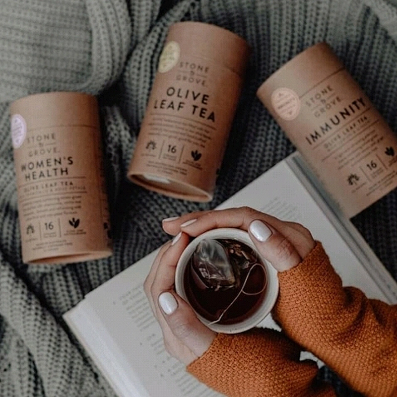 New Design Rigid Cardboard Round Cylinder Brown Kraft Paper Tube For Tea