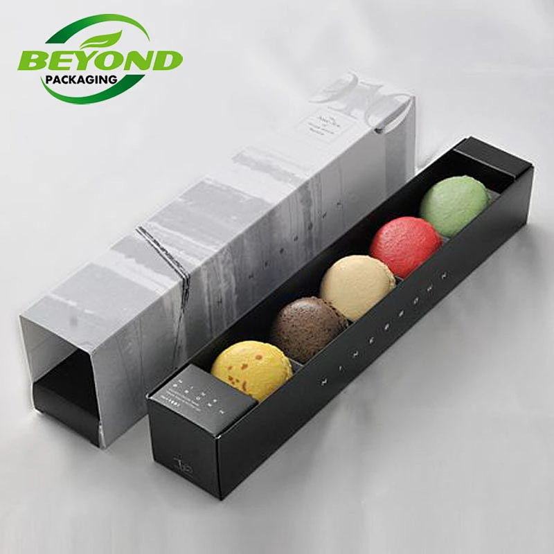 Beyond Custom Printed Macaron Gift Box Mini Cake Boxes with Slider Drawer Packaging Box Chocolate Sweet 6 Packs Macaron Accept