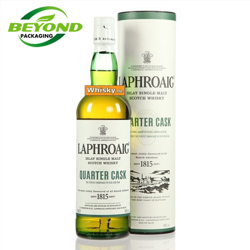 Wholesale Luxury Cylinder Paperboard Wine Tube Packaging Paper Canister Cylinder Packaging Tube Box Container