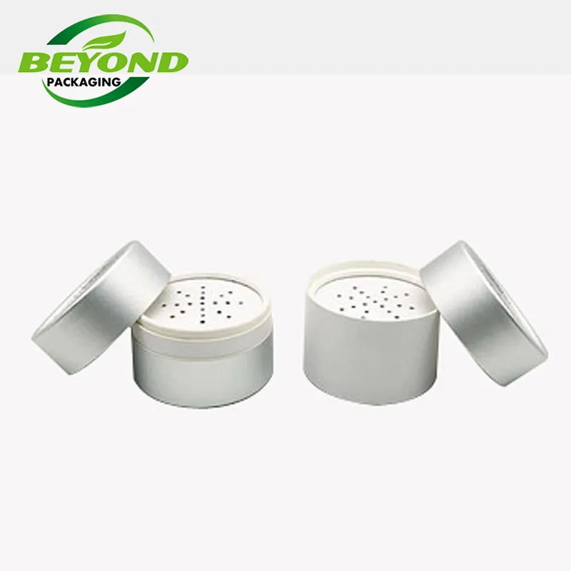 Customized Eco Friendly Kraft Paper Tube For Sifter Salt Powders With Shaker Lid Wax Lined Food Grade Waterproof
