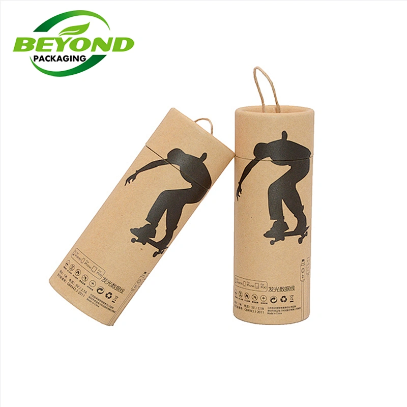 factory custom CMYK printing gift box biodegradable brown kraft cardboard paper tubes packaging for clothing