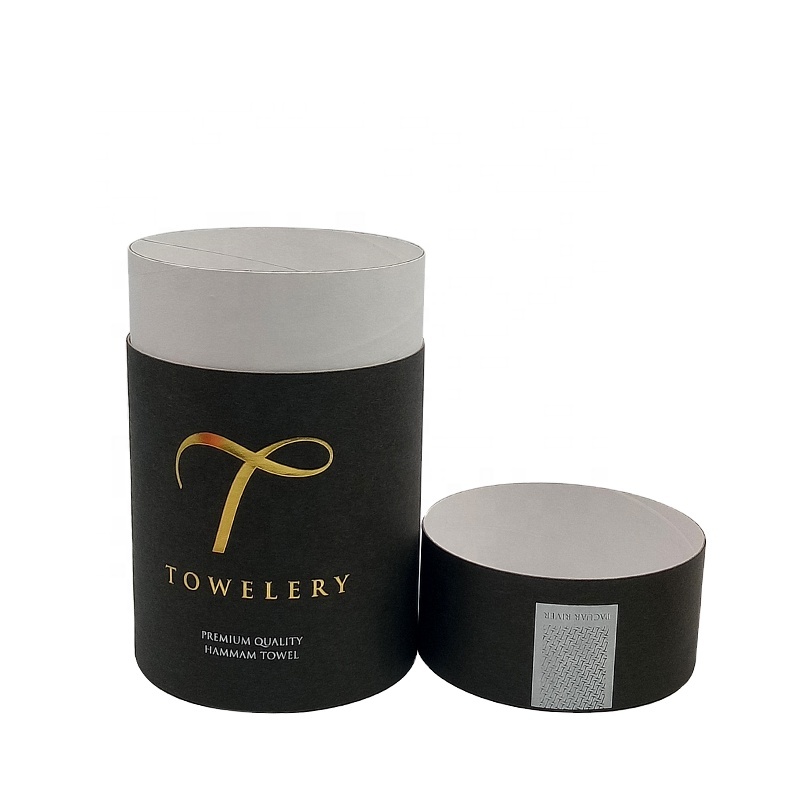 Manufacturer wholesale price cylinder pre roll packaging black cardboard hoodie paper tube gift boxes for mitten