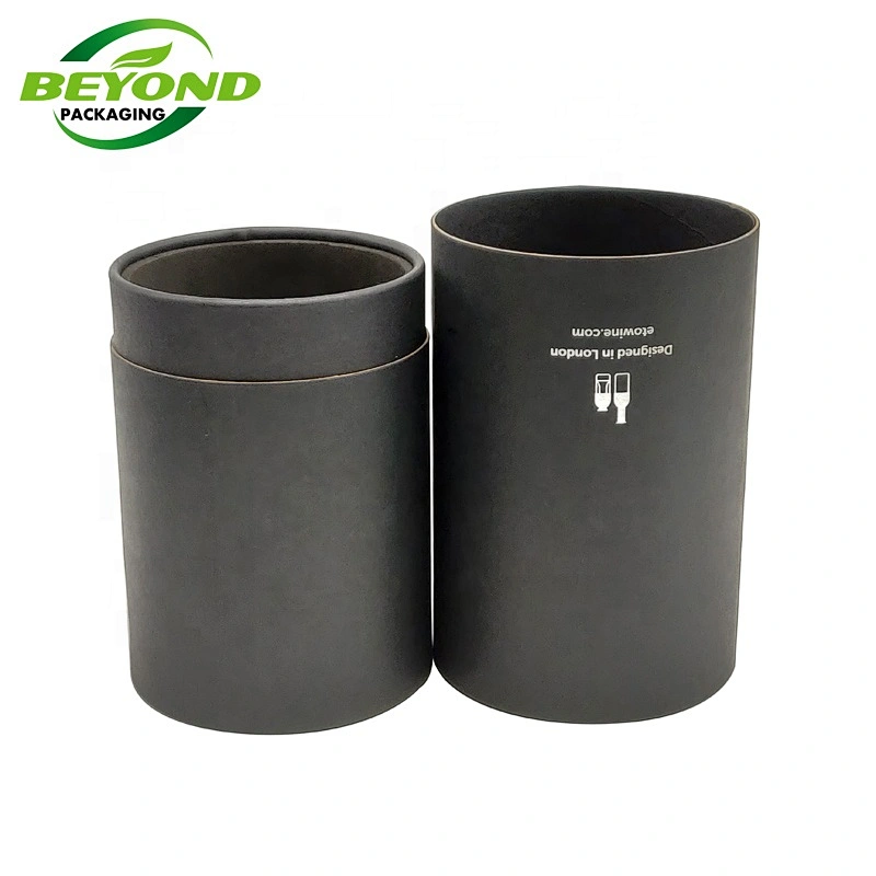 Custom Printed Luxury Alcohol Wine Round Cylinder Candle Cardboard Paper Tube Gift Packaging Box