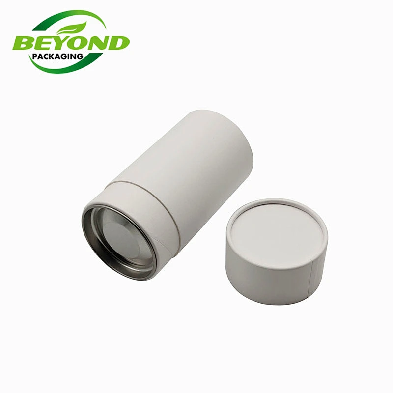 Hermetic Custom Round Paper Packaging with Biodegradable Food Grade Paper Box Airtight Spice Container