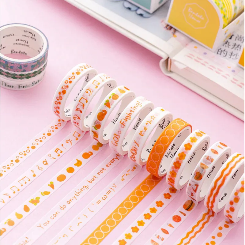 Recycled Self Adhesive DIY Waterproof Paper Sticker Decorative Custom Printing Make Cute Washi Tape