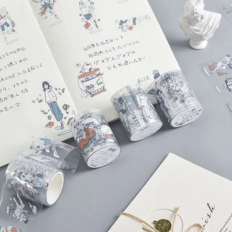 Wholesale Printed Cute Kawaii Hot Sale Washi Tape Suppliers Transparent DIY Crafts and Gift Wrapping