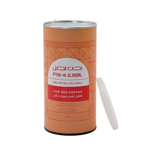 Recycled food grade round kraft paper tube with easy tear cover and plastic lid bottom for powder food packaging