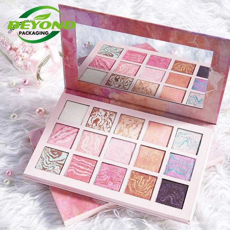 Customized Cardboard Magnetic Closure Box Design Printed Empty eyeshadow Palette Packaging Box With Logo