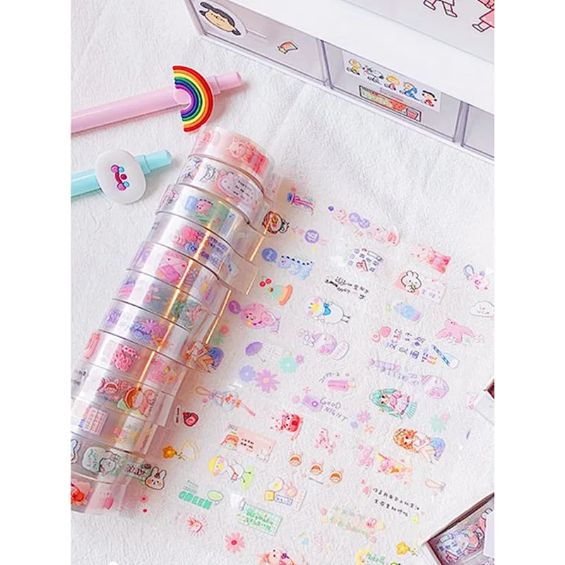 Wholesale Printed Cute Kawaii Hot Sale Washi Tape Suppliers Transparent DIY Crafts and Gift Wrapping