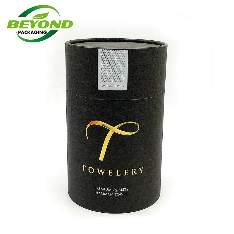 Manufacturer wholesale price cylinder pre roll packaging black cardboard hoodie paper tube gift boxes for mitten