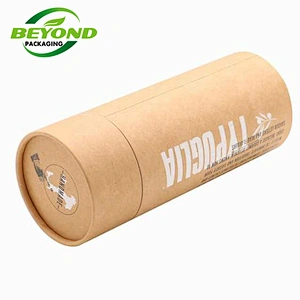eco friendly brown kraft paper cardboard cylinder packaging tube for sunglasses